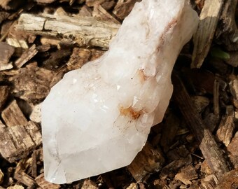 Elestial Skeletal Quartz Crystal Terminated Rainbow Point Wand Included Self Healed Candle Mineral Reiki Infused Healing Chakra