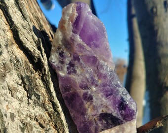 Amethyst African Dream Quartz Raw Gemstone Freeform Chunk Metaphysical Decor Feng Shui Third Eye Crown Chakra Protection Stone Wicca Altar