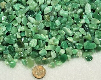Green Aventurine Chips Nugget Large Bottles Jewelry Making No Hole Undrilled Gem Chakra Meditation Yoga Altar Pagan Metaphysical Meaning