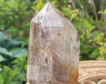 Epic Clear Smoky Rutilated Rutile Shamanic Dream Stone Garden Quartz Crystal Lodolite Tower Terminated Wand Healing Reiki Chakra Stunning
