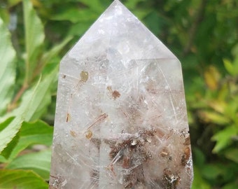 Enchanting Shamanic Dream Quartz Rutile Quartz Crystal Lodolite Garden Rutilated Tower Stone Grid Reiki Charged Chakra Healing Chakra