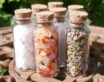 Select Your Favorite Gemstone Chip Bottle Nugget No Hole Undrilled Jewelry Gem Natural Chakra Meditation Yoga Altar Pagan Metaphysical