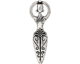 Venus Of Willendorf Fertility Goddess of Pregnancy Charm Pendant Necklace Bali Sterling Silver Pewter Pagan Wicca Witch