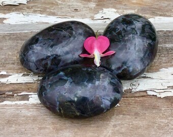 Indigo Gabbro Mystic Merlinite Large Palm Stone Mystic Gemstone Crystal Ball WISE SOUL Magic Altar Merlinite Chakra Metaphysical Reiki