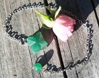 Merkaba Star Pendulum Green Aventurine Crystal Dowsing Hand Crafted Magick Witch Pagan Wiccan Wicca Craft Spell Altar Tool Witchy Crystals
