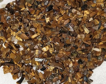 Tigers Eye Tiger Iron Chips Bottles Jewelry Making No Hole Undrilled Gem Chakra Meditation Yoga Altar Pagan Metaphysical Meaning