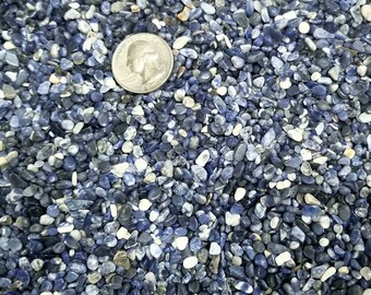 Medium Sodalite Chips Nuggets Bottles Jewelry Making No Hole Undrilled Gem Chakra Meditation Yoga Altar Pagan Metaphysical Meaning