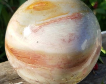 Polychrome Jasper Sphere Orb Crystal Ball Natural Stone w/Stand Chakra Altar Gemstone Madagascar Transformation Seeker Energy Reiki Healing