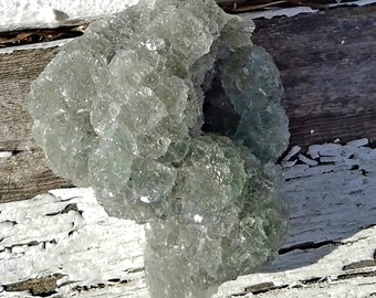 Stunning Natural Green Fluorite Purple Ghost Phantom Crystal Cluster Mineral Specimen Display Translucent Natural Gemmy Chakra Yoga Reiki