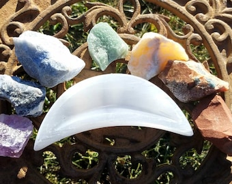 Selenite Bowl Chakra Raw Gemstone Gift Set Crystal Kit Amethyst Blue Quartz Sodalite Wicca Reiki Clear Quartz Meditation Yoga Healing Gift