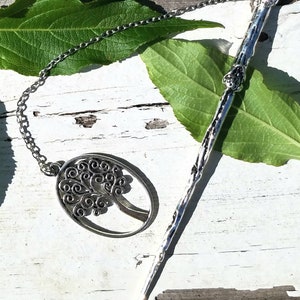 Wand Magic Magical Enchanted Pendulum Tree of Life Dowsing Hand Crafted Magick Witch Pagan Wiccan Wicca Craft Spell Altar Tool image 10