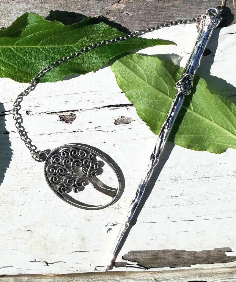 Wand Magic Magical Enchanted Pendulum Tree of Life Dowsing Hand Crafted Magick Witch Pagan Wiccan Wicca Craft Spell Altar Tool image 10