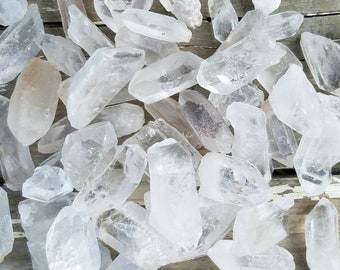 Clear Quartz Crystal Points Natural Chakra Yoga Meditation Altar Tool Wicca Pagan Witch Occult Jewelry Making Wand Supply Gemstone Grid