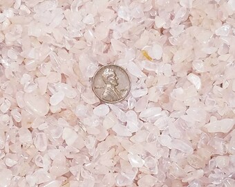 Rose Quartz Quartz Chips Nugget Bottle Jewelry Making No Hole Undrilled Gem Pieces Chakra Meditation Yoga Altar Pagan Metaphysical Medium