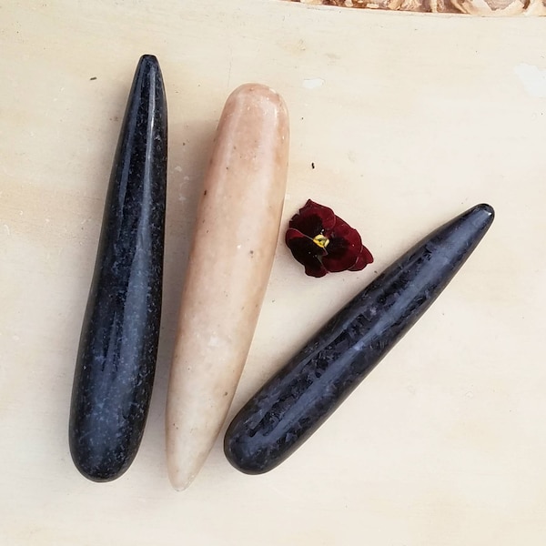 Indigo Gabbro Sunstone Massage Wand Mystic Merlinite Yoni Stone X Large Gemstone WISE SOUL Magic Altar Chakra Metaphysical Reiki Heavy