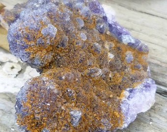 Purple Phantom Fluorite Natural Quartz Natural Cluster Self Healed Skeletal Crystal Reiki Healing Metaphysical Mineral