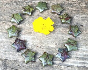 Star Dragons Blood Jasper Crystal Carving Gemstone Healing Altar Yoga Chakra Reiki Metaphysical Altar Décor Witch Wicca Pagan Spell Magic