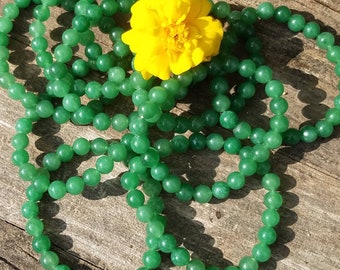 Green Aventurine Crystal Natural Gemstone Stretch Heart Chakra Bracelet Heart Yoga Meditation Attract Abundance Occult Jewelry Love Altar
