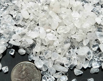 Clear Quartz Chips Small Nuggets Bottles White Jewelry Making No Hole Undrilled Gem Chakra Meditation Yoga Altar Pagan Metaphysical Meaning