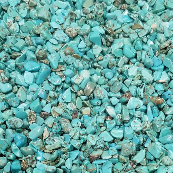 Medium Turquoise Gemstone Chip Nugget No Hole Undrilled For Bottles Jewelry Dyed Howlite Gem Chakra Meditation Yoga Altar Pagan Gravel