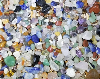 Mixed Gemstone Small Tumbles Nuggets No Hole Undrilled For Bottle Jewelry Gem Natural Chakra Meditation Yoga Altar Pagan Metaphysical