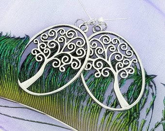 Tree of Life Dangle Earrings Healing Wicca Pagan Witch Meditation Reiki Infused Chakra Yoga Witch Wicca Maiden Mother Crone Pagan Women