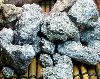 1/4 Pound Pyrite Raw Gemstone Rough Fools Gold Golden Specimen Stone of Prosperity Crystal Reiki Healing Stone of Fire Mineral Crystal