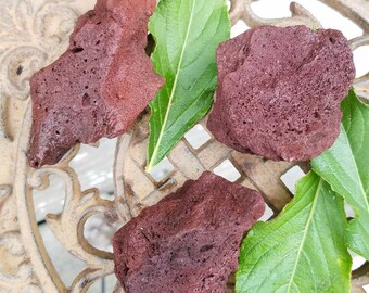 Natural Rough Lava Raw Gemstone Red Diffuser Aromatherapy Essential Oil Healing Stone Chakra Reiki Altar Healing Witch Wicca Magick Crystal