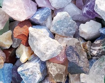 3 pounds Mixed Gemstone Raw Rough Stone from Brazil Crystal Healing Chakra Witch Wicca Reiki Yoga Wiccan Pagan Altar Yoga Meditation Magick