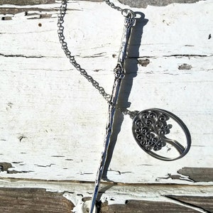 Wand Magic Magical Enchanted Pendulum Tree of Life Dowsing Hand Crafted Magick Witch Pagan Wiccan Wicca Craft Spell Altar Tool image 1