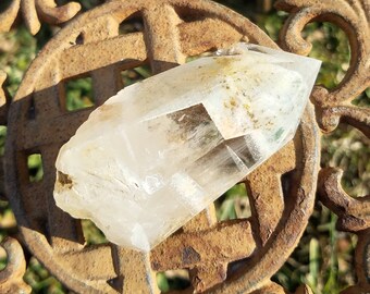 Amazing Phantom Crystal Scepter Point Natural Quartz Wand Rainbow Garden Self Healed Grid Reiki Healing Metaphysical Mineral Specimen