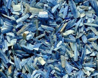 Natural Blue Kyanite Crystal Chip Mini Blades Nugget Gemstone Reiki Yoga Healing Altar Grid Gridding Altar Witch Wicca Pagan Yoga Meditation