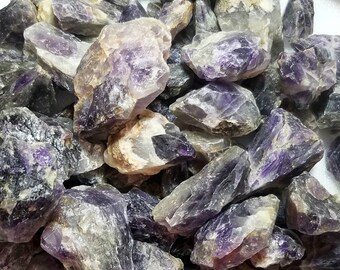 Dark Purple Amethyst Crystal Raw Gemstone Chevron Quartz Divine Sacred Aura Light Specimen Mineral Altar Tool Chakra Witch Wicca Wiccan
