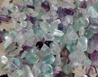 Fluorite Chips Nugget No Hole Undrilled High Grade Medium Bottles Jewelry Gem Natural Chakra Meditation Yoga Altar Pagan Fairy Garden