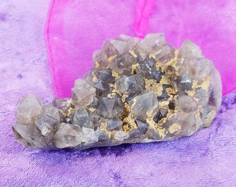 Enchanting Smoky Quartz Crystal Cluster Natural Points Terminated Raw Gemstone Natural Mineral Specimen Display Metaphysical Wicca
