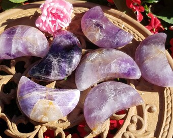 Special Amethyst Moon Crescent Purple Altar Decor Crystal Healing Home Office Decor Chakra Altar Witch Wicca Pagan Wiccan