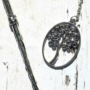 Wand Magic Magical Enchanted Pendulum Tree of Life Dowsing Hand Crafted Magick Witch Pagan Wiccan Wicca Craft Spell Altar Tool image 4