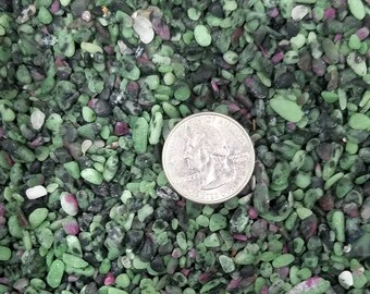 Ruby in Zoisite Gemstone Chips Small Nuggets No Hole Undrilled For Bottles Jewelry Gem Natural Chakra Meditation Yoga Altar Pagan Spells