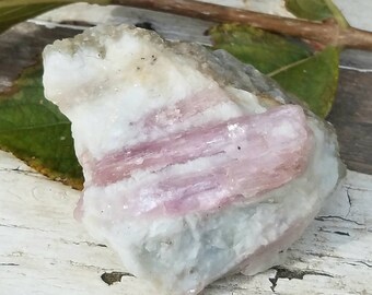 Rubellite Ruby Pink Tourmaline Quartz Crystal Matrix Heart Root Chakra Reiki Healing Office Decor Metaphysical Gemstone Passion Stone