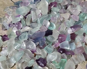 Fluorite Chips Nugget Medium No Hole Undrilled Tumble High Grade Bottles Jewelry Gem Natural Chakra Meditation Yoga Altar Pagan Metaphysical