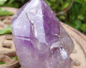 Amazing Dark Amethyst Purple Crystal Generator Polished Tops Tower Point Natural Quartz Self Healed Grid Reiki Healing Mineral Specimen