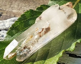 Clear Quartz Laser Crystal Point Scepter Wand Etched Included Shaman DT Self Healed Raw Gemstone Rare Shape Dream Stone Mineral Raw Gemstone