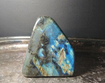 Flash Labradorite Stone Free Form Chetoyant Flashy Gold Crystal Free form Dark Side Of Moonstone Home Altar Decor Reiki Healing Crystal