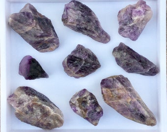 Dark Purple Amethyst Crystal Raw Gemstone Quartz Zambia Rough Bulk Specimen Rock Stone Natural Dark Chevron Mineral Altar Tool