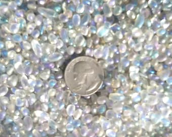 Angel Aura Moonstone Gemstone Chips Medium Nugget No Hole Undrilled For Bottle Jewelry Making Gem Chakra Meditation Yoga Altar Pagan