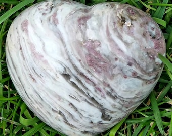 Rubellite Red Tourmaline Stone Crystal Heart Granite Metaphysical Decor Root Heart Chakra Feng Shui Love Crystal Rock Mineral Gemstone