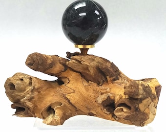 Wood Branch Sphere Egg Wooden Display Stand Crystal Ball Stand Holder Round Hand Carved Specimen Rocks Gemstone Wooden Pedestal Office Decor