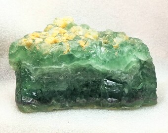 Green & Purple Fluorite Natural Quartz Raw Gemstone Labidorite Self Healed Crystal Reiki Healing Metaphysical Mineral