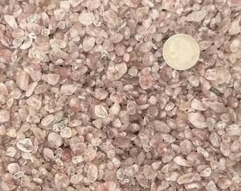 Natural Strawberry Quartz Gemstone Chips Medium Nugget No Hole Undrilled For Bottle Jewelry Making Gem Chakra Meditation Yoga Altar Pagan