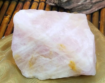 Enchanting Rose Quartz Crystal Rough Specimen Heart Chakra Metaphysical Home Decor Feng Shui Stone of Love Lovers FREE Gift Bag Altar Garden